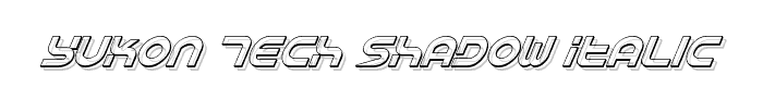 Yukon Tech Shadow Italic font